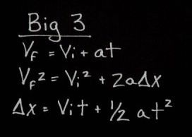 Big 3 equations